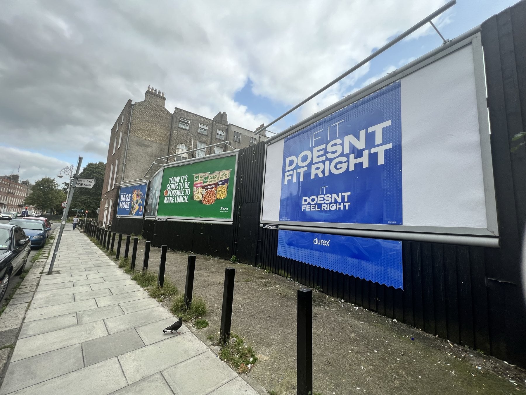The Durex 48 sheet special build on Gardiner Place, Dublin.