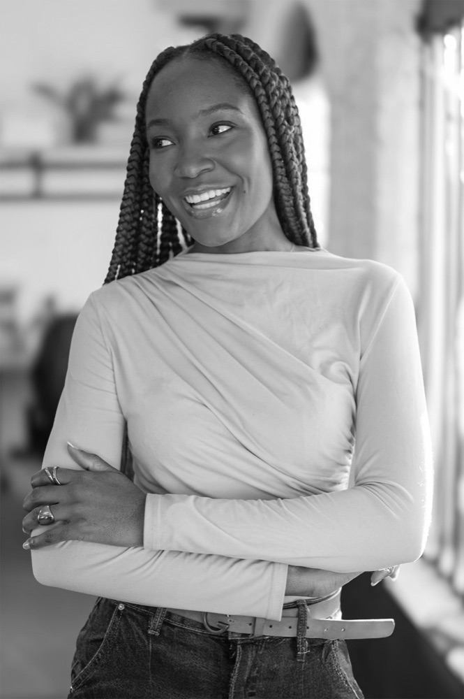 Funmi Amurawaiye in the Headcase studio.